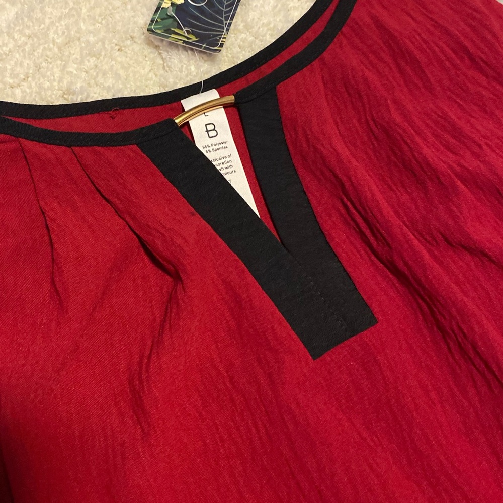 L Red Blouse NWT - Picture 3 of 4